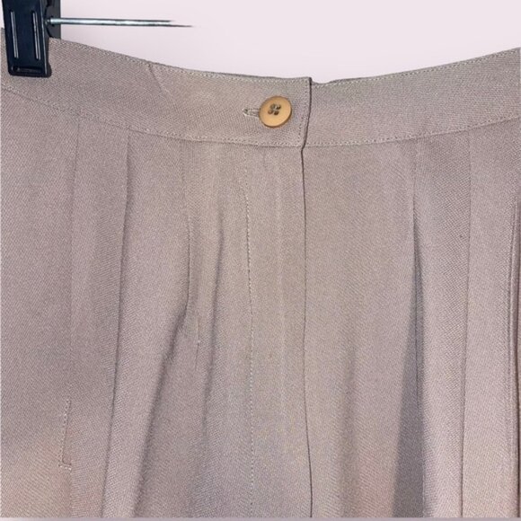 Vintage Saville Suit Slacks - Classic Cream Tailored Trousers, Size 2P - Picture 2 of 5